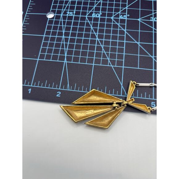 Vintage Trifari Enamel Necklace SA Crescent Brooch Earrings READ J2-3030 - Picture 8 of 10